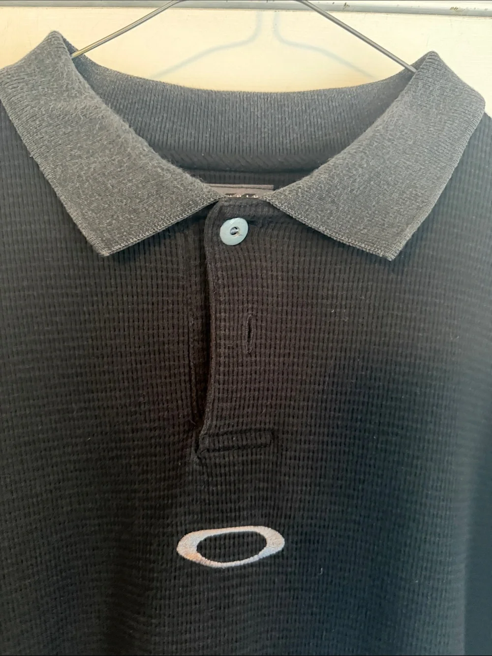 Oakley Black Polo with Gray Contrast Collar - Picture 2 of 11